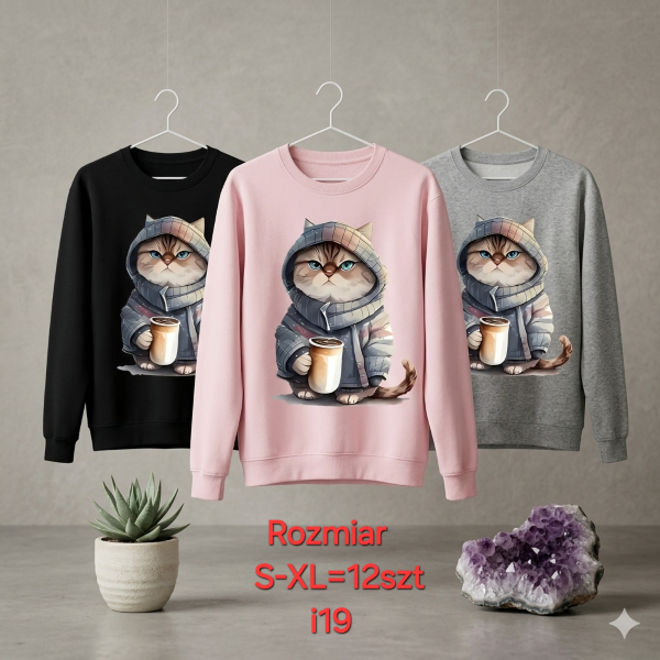 Bluzki damskie Roz S-XL, 1 Kolor Paczka 12 szt